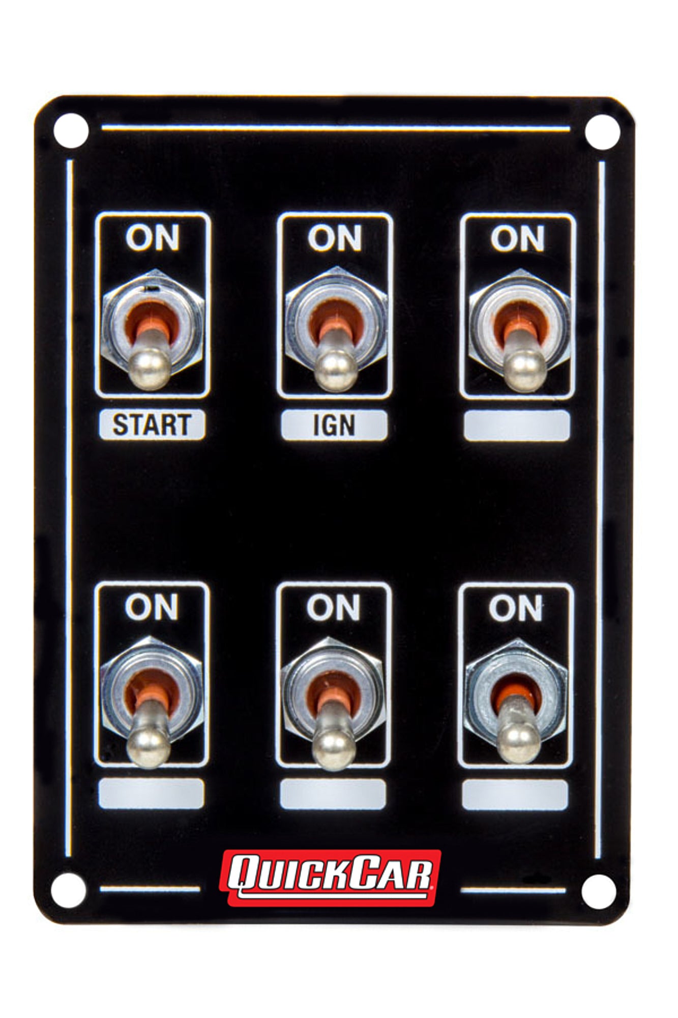 QUICKCAR RACING PRODUCTS Ignition Panel Extreme 6 Switch Dual Ignition QRP50-7614