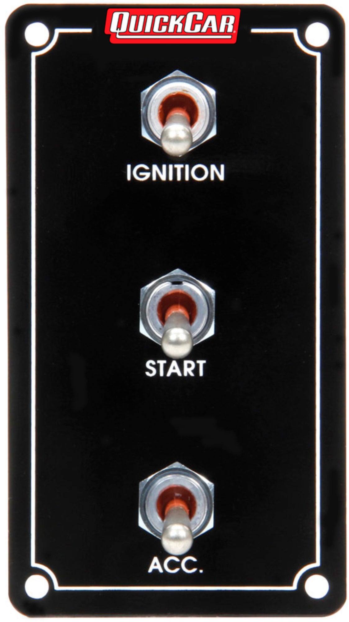 QUICKCAR RACING PRODUCTS Ign. Panel Extreme Vert. 3 Switch Single Ignition QRP50-7931