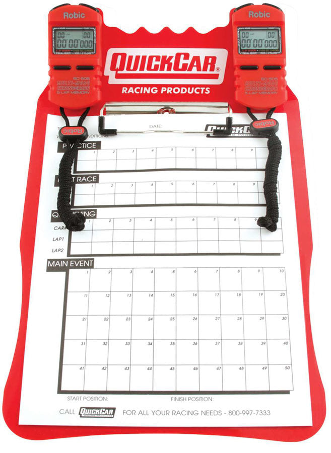 Quickcar Racing Products Clipboard Timing System Red MPN QRP51-051
