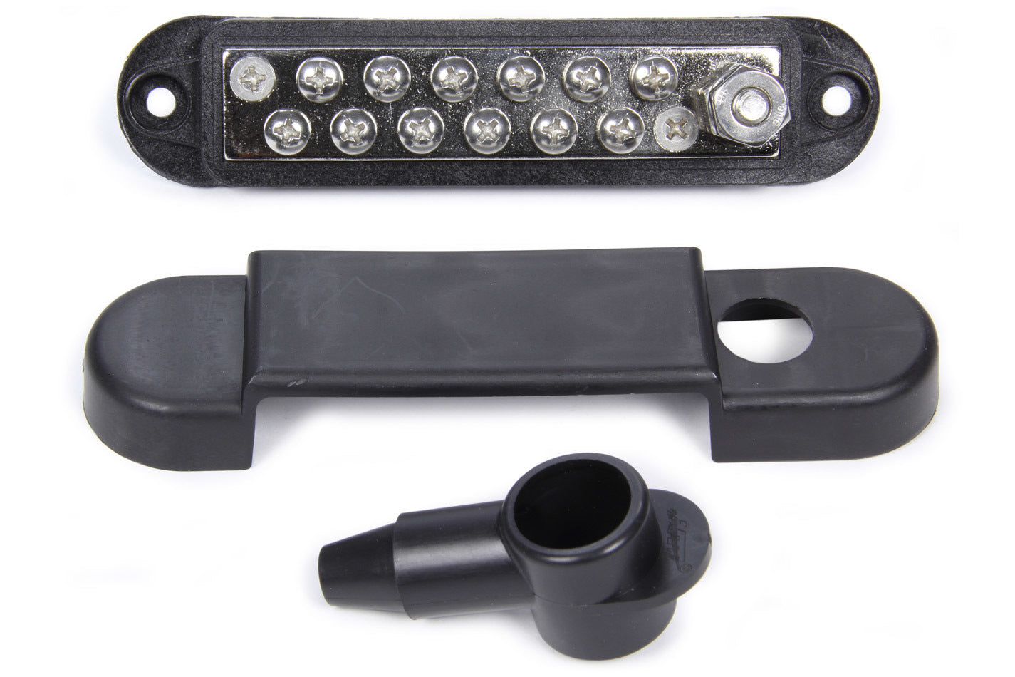QUICKCAR RACING PRODUCTS Black Terminal Buss Bar w/Covers QRP57-8022