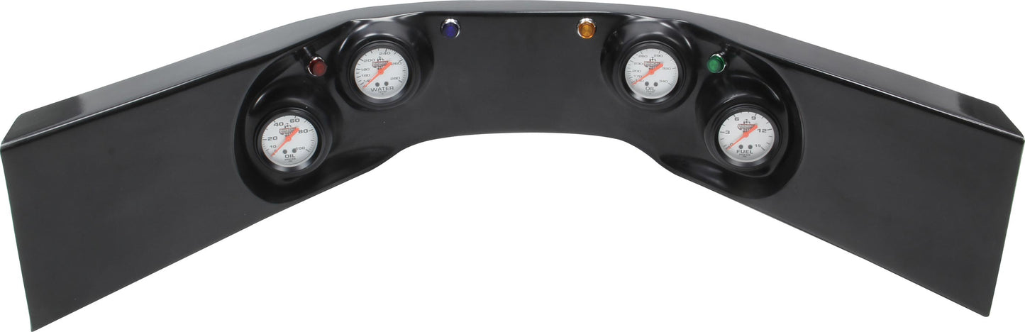 Quickcar Racing Products 4-Gauge Molded Dash OP/ WT/OT/FP Black MPN QRP61-6724