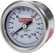 QUICKCAR RACING PRODUCTS Pressure Gauge 0-15 PSI 1.5in Liquid Filled QRP611-9015