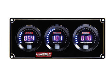 Quickcar Racing Products Digital 3-Gauge Panel OP/WT/WP MPN QRP67-3016