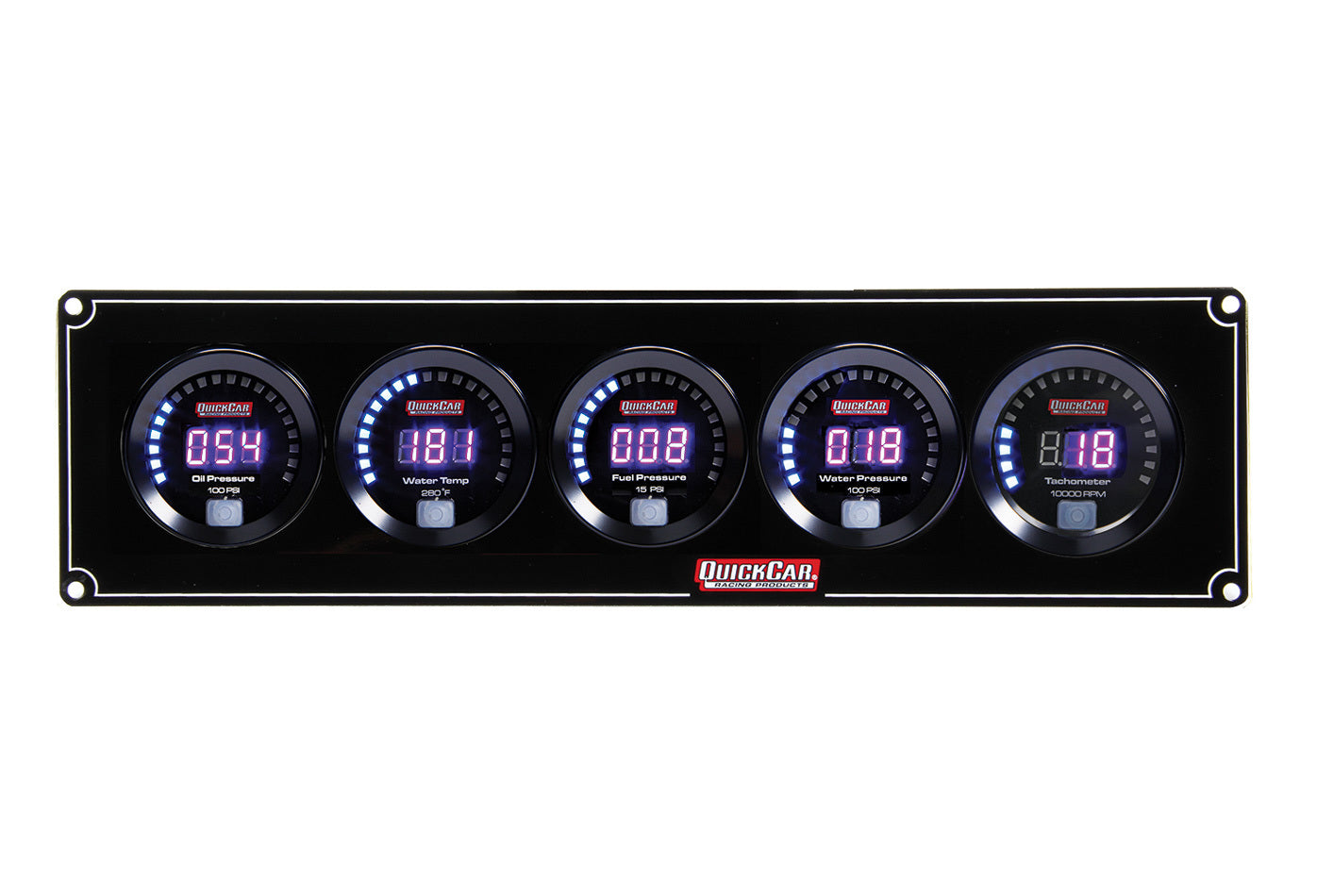 QUICKCAR RACING PRODUCTS Digital 4-1 Gauge Panel OP/WT/FP/WP w/Tach QRP67-4056