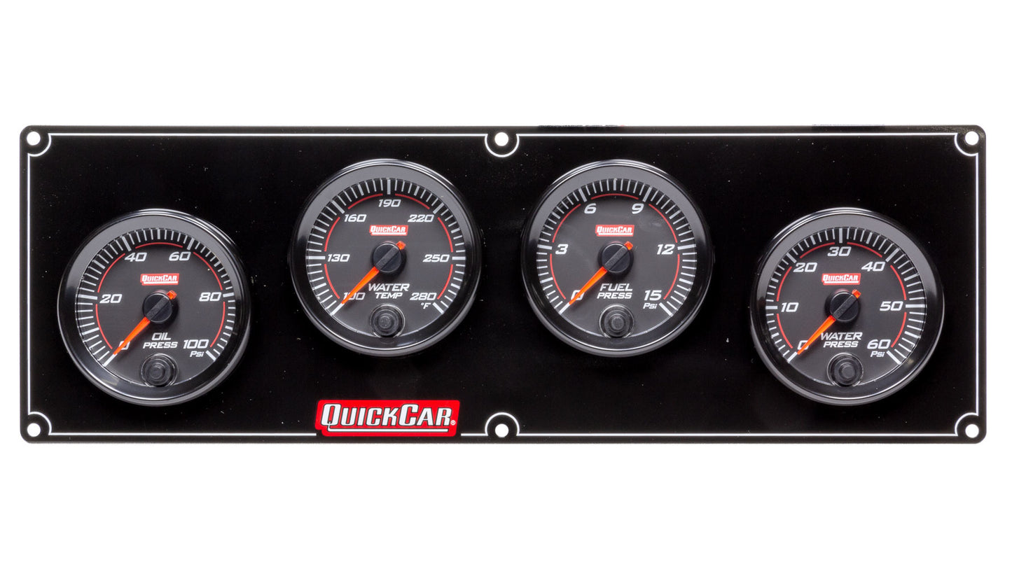 Quickcar Racing Products Redline 4 Gauge Panel OP/WT/FP/WP MPN QRP69-4026