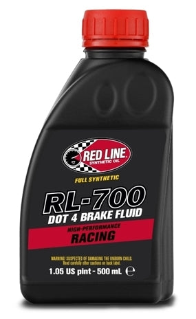 REDLINE OIL RL700 Brake Fluid Racing 500ml DOT4 RED90405
