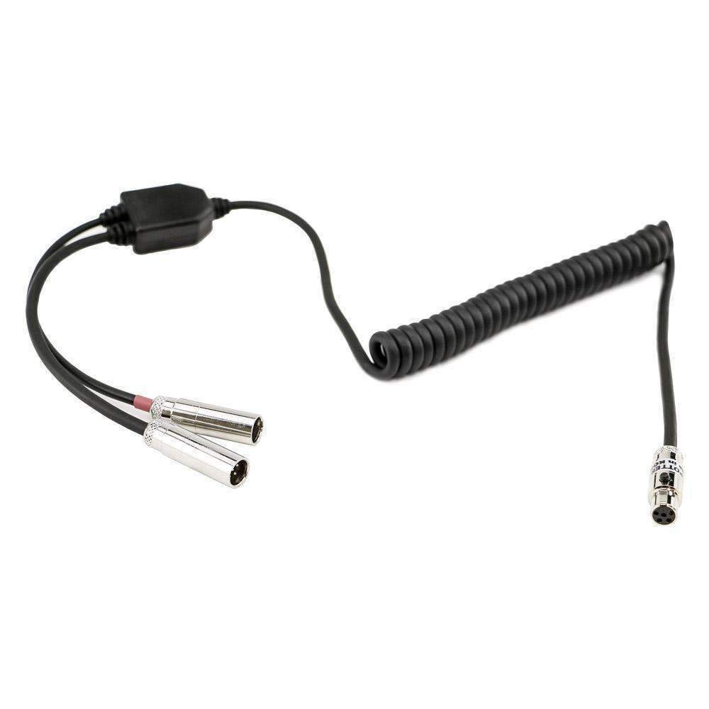 Rugged Radios Cord Coiled Headset to Dual Radio Adaptor MPN RGRCC-SPOTTER-SPL