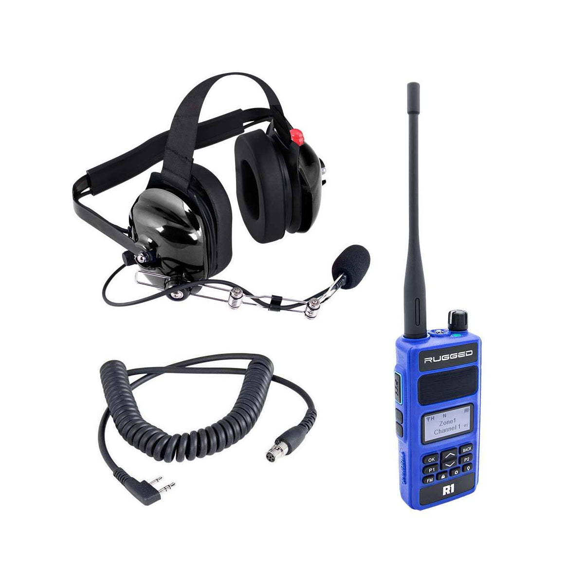 RUGGED RADIOS Radio Kit Crew Chief Spotter R1 UHF/VHF RGRCREW-R1