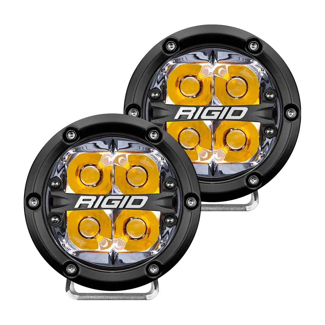 Rigid Industries LED Light 360 Series 4in Amber Spot Beam Pair MPN RIG36114 For Universal use