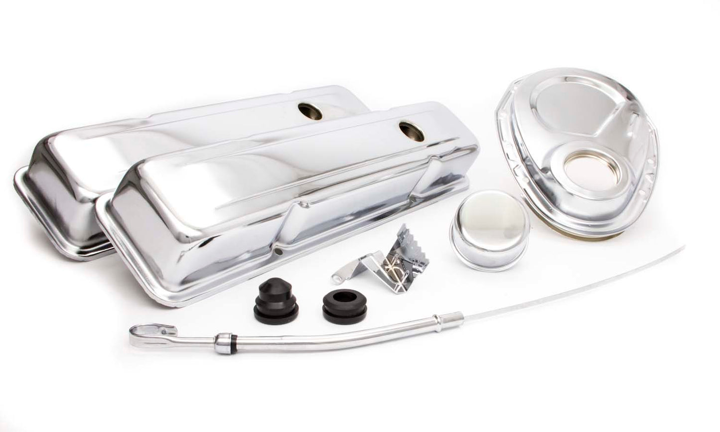 Racing Power Co-Packaged SBC Engine Dress Up Kit w/Short Valve Covers MPN RPCR3023 For Chevy
