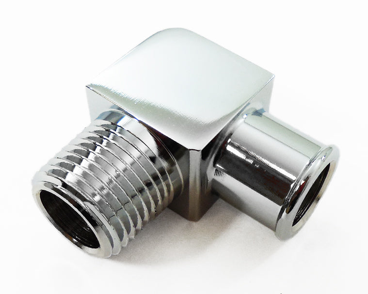 Racing Power Co-Packaged 90 Deg Alum Fitting 3/4 X 1/2In- Chrome MPN RPCR4529