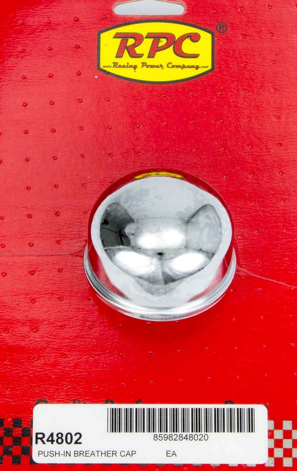 RACING POWER CO-PACKAGED Chrome Push In Oil Fill Cap RPCR4802