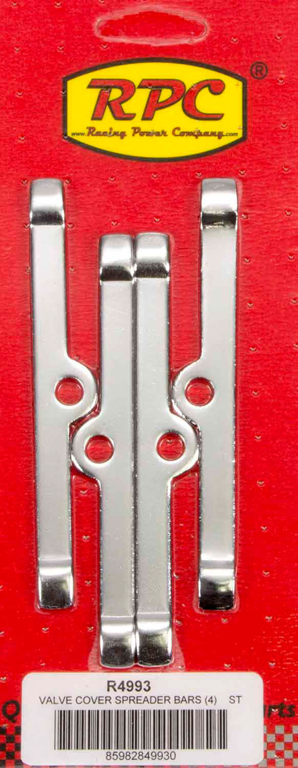 RACING POWER CO-PACKAGED Chrome V/C Hold Down 4 3/4in Long 4pk RPCR4993