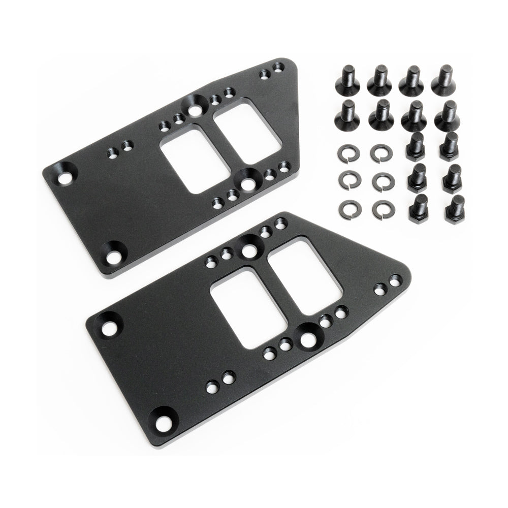 Racing Power Co-Packaged Billet LS Motor Mount Adapter Plates Black MPN RPCR5140BK For GM LS-Series