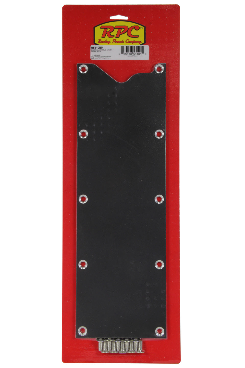 Racing Power Co-Packaged Billet LS1 Valley Cover Plate Black MPN RPCR5310BK For GM LS-Series