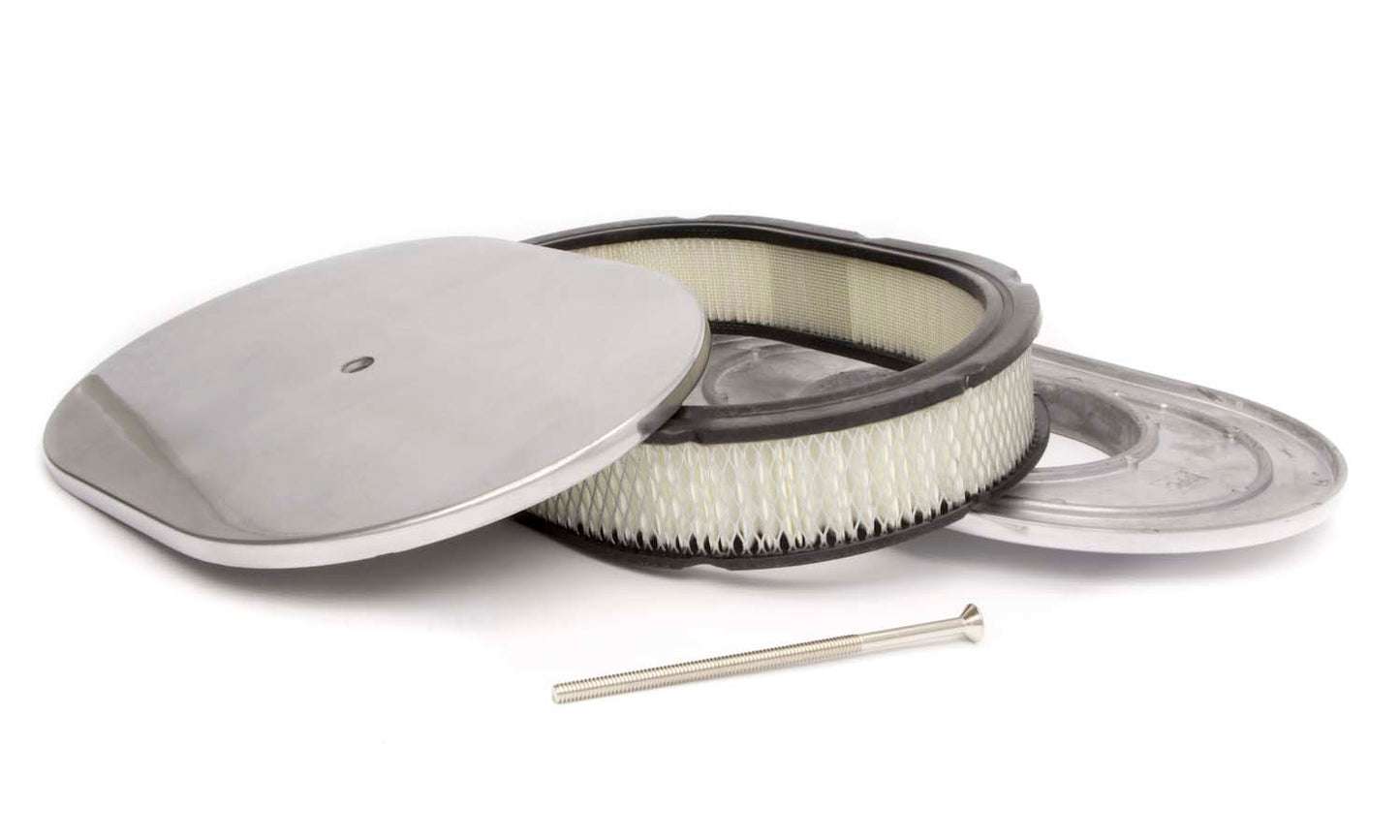 RACING POWER CO-PACKAGED 12x2 Alum Oval A/C Plain Polished RPCR6020-1