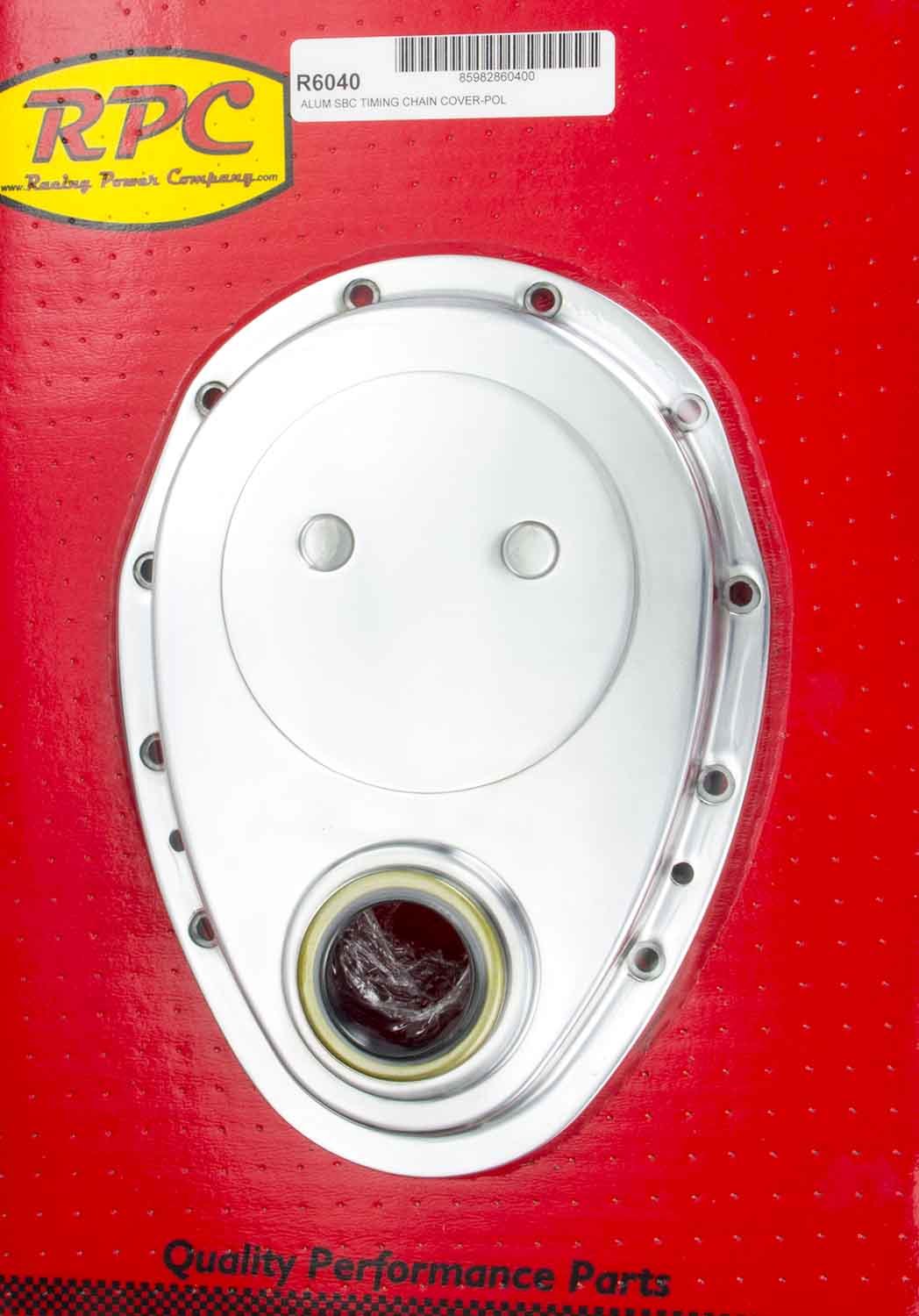 Racing Power Co-Packaged SBC Alum Timing Cover Polished MPN RPCR6040 For Chevy