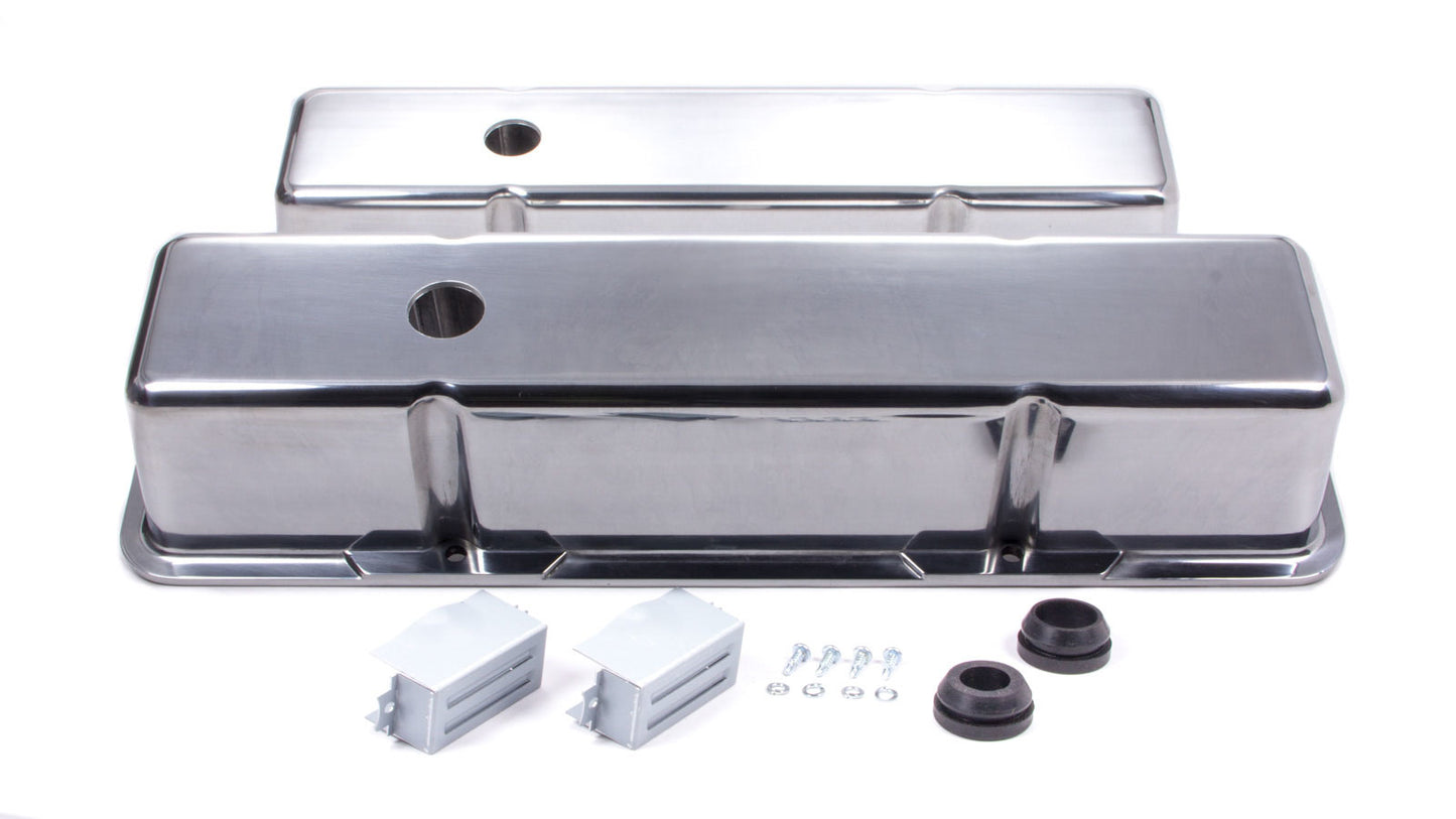 Racing Power Co-Packaged SBC Alum Tall V/C Plain Polished MPN RPCR6130-2 For Chevy