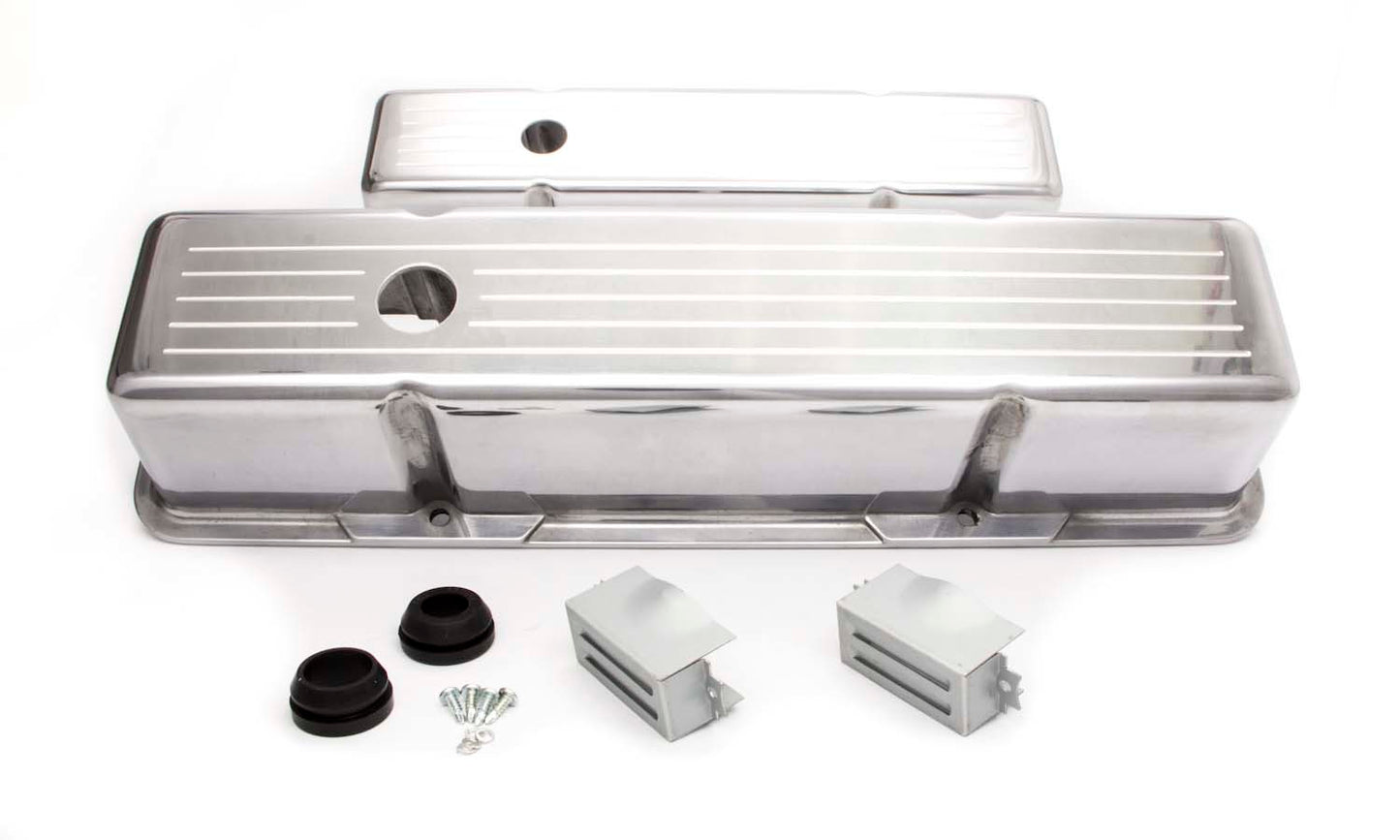 Racing Power Co-Packaged SBC Alum Tall V/C Ball Milled Polished MPN RPCR6130 For Chevy