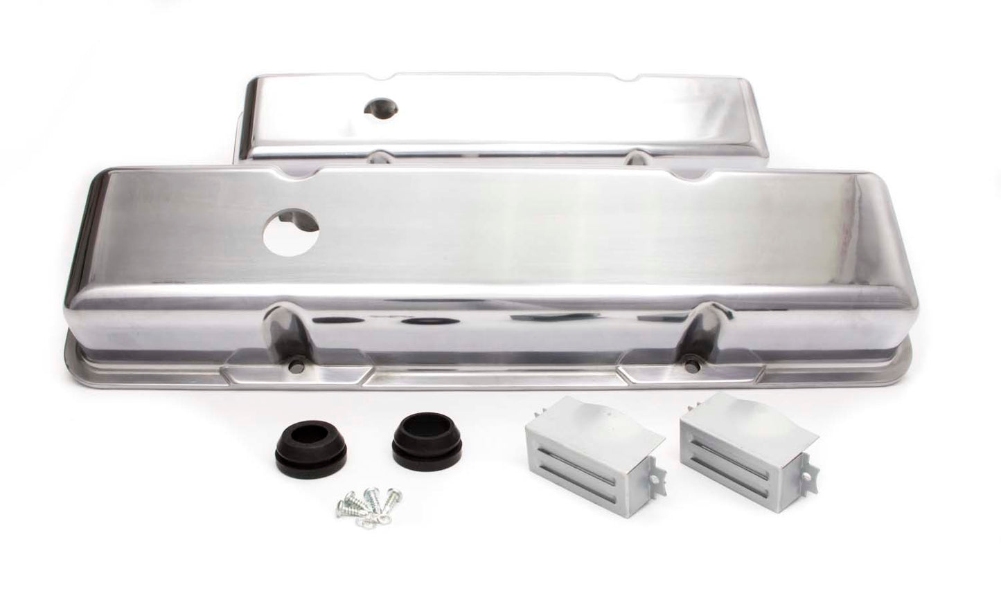 Racing Power Co-Packaged SBC Alum Short V/C Plain Polished MPN RPCR6131-2 For Chevy