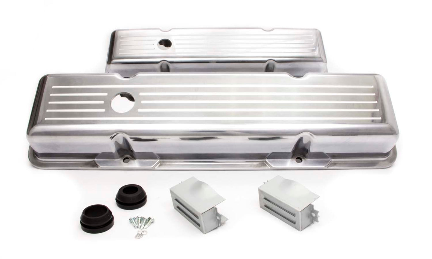 Racing Power Co-Packaged SBC Alum Short V/C Ball Milled Polished MPN RPCR6131 For Chevy