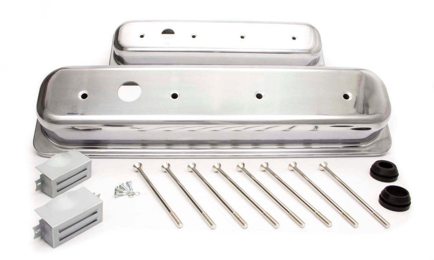 Racing Power Co-Packaged SBC Alum Short Center Bolt V/C Plain Polished MPN RPCR6136-1 For Chevy