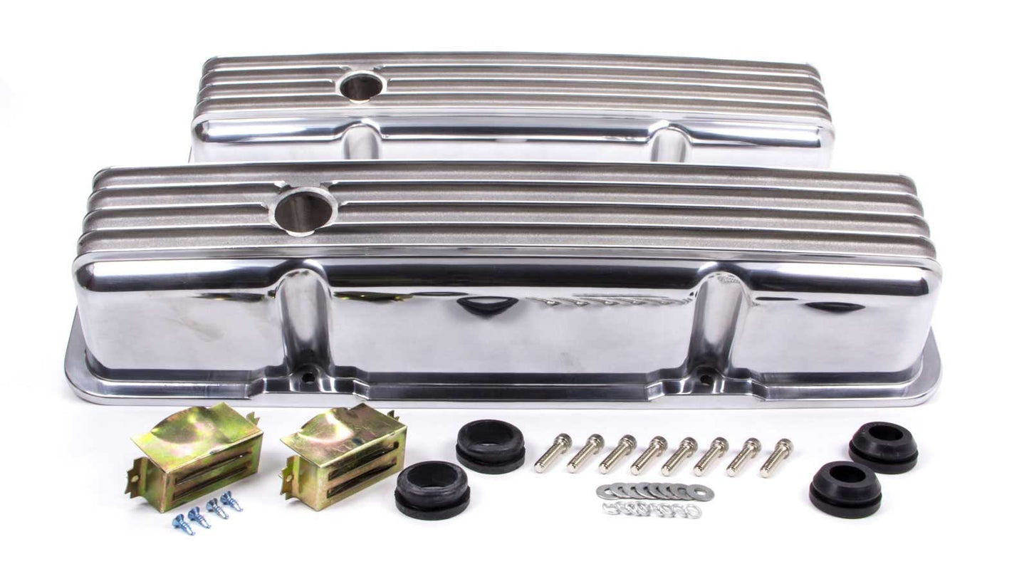 Racing Power Co-Packaged SBC Alum Finned Tall V/C Polished MPN RPCR6181 For Chevy