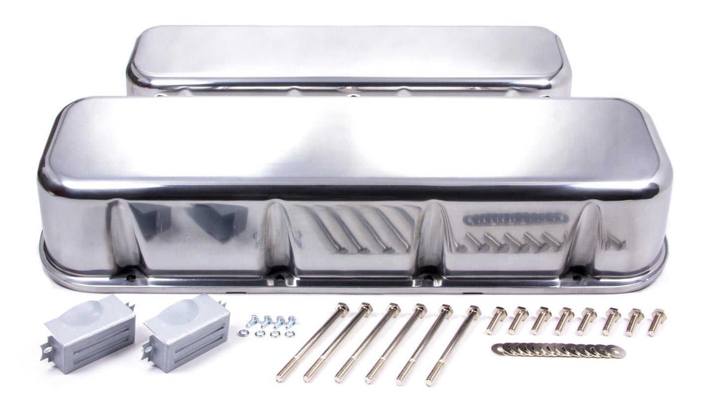 Racing Power Co-Packaged BBC Alum Tall V/C Plain Polished MPN RPCR6230-1 For Chevy