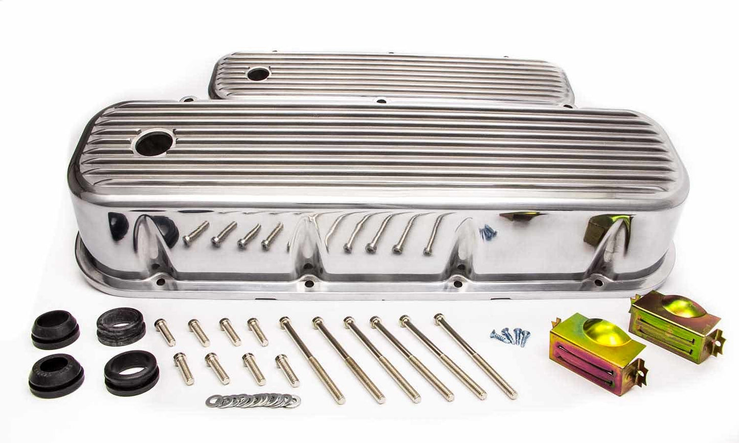 Racing Power Co-Packaged BBC Alum Finned Tall V/C Polished MPN RPCR6280 For Chevy