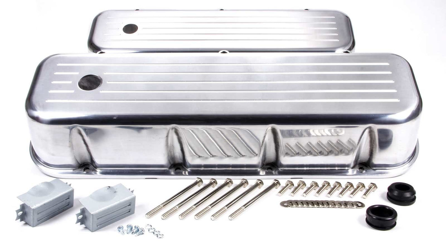 Racing Power Co-Packaged BBC Alum Tall V/C Ball Milled Polished MPN RPCR6330 For Chevy