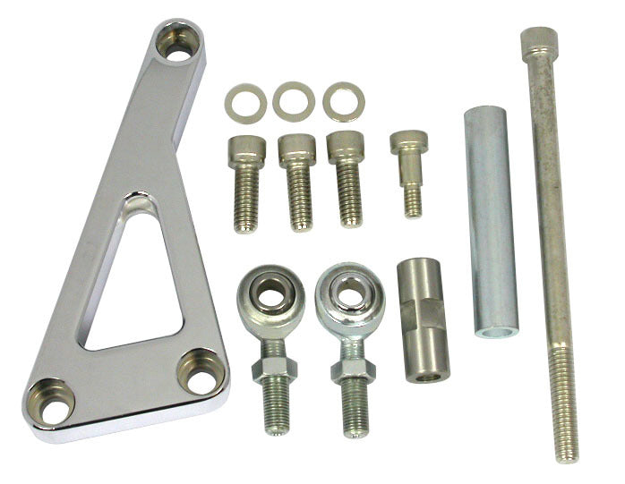 Racing Power Co-Packaged Chrome Alum SB Chevy Alternator Bracket Lwp MPN RPCR6402 For Chevy