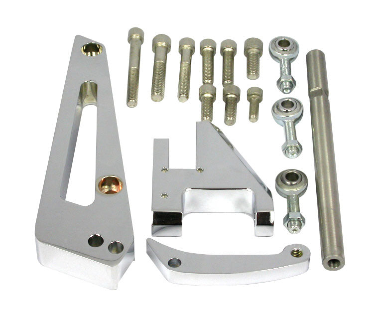 RACING POWER CO-PACKAGED Chrome Alum BBC Alterna tor Bracket SWP RPCR6411
