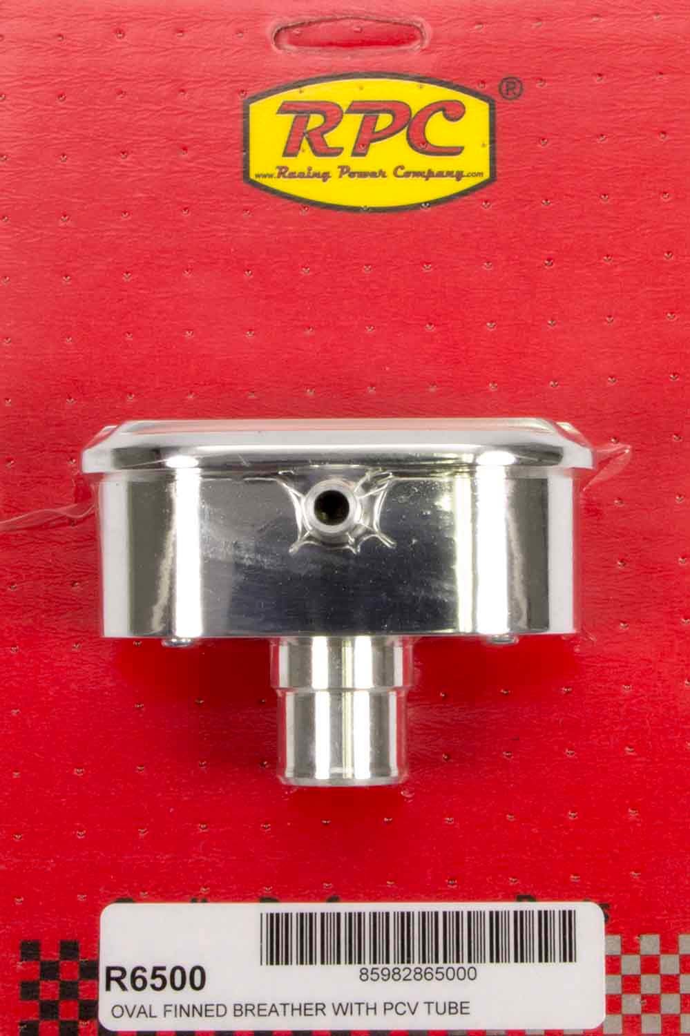 RACING POWER CO-PACKAGED Alum Finned PCV Breather Polished RPCR6500