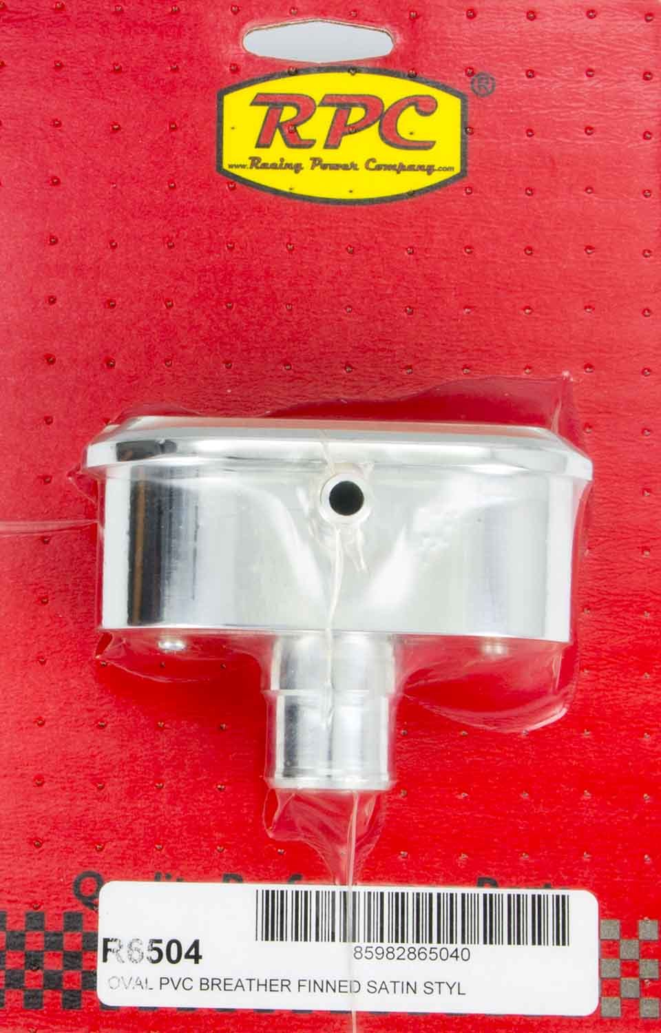 RACING POWER CO-PACKAGED Alum Finned PCV Breather Polished/Satin RPCR6504