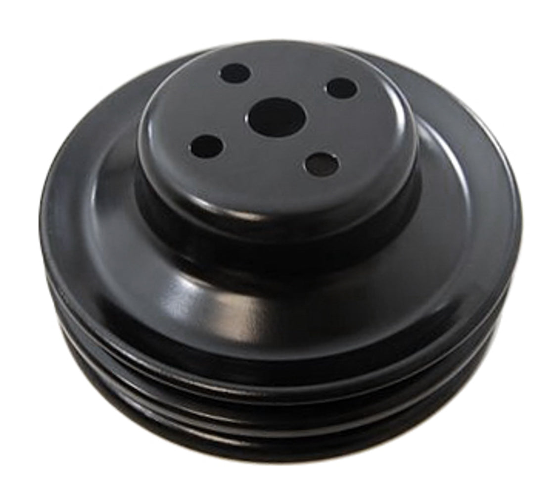 RACING POWER CO-PACKAGED Ford 289 2 Groove Water Pump Pulley Black RPCR8975B