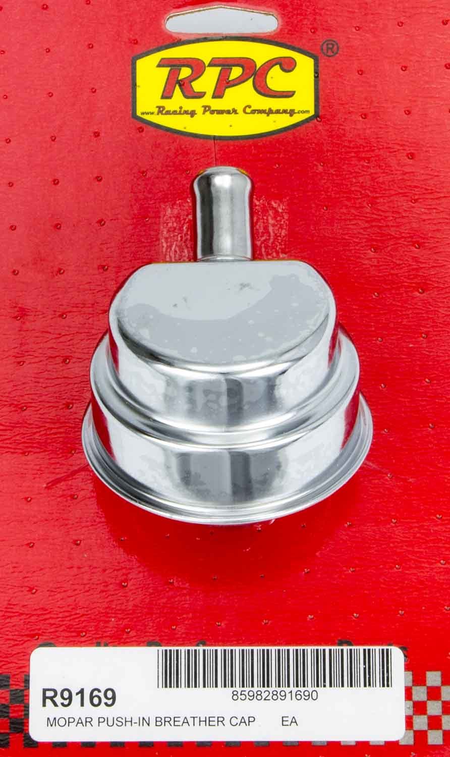RACING POWER CO-PACKAGED Mopar Style Chrome Breather w/Tube RPCR9169