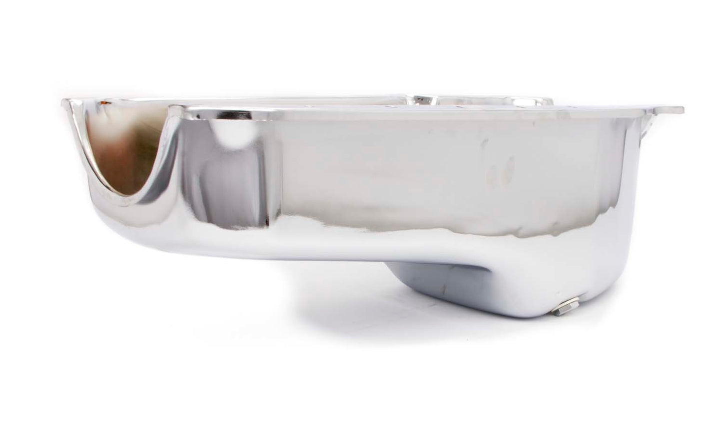 Racing Power Co-Packaged 86- SBC Steel Stock Oil Pan Chrome MPN RPCR9414 For Chevy
