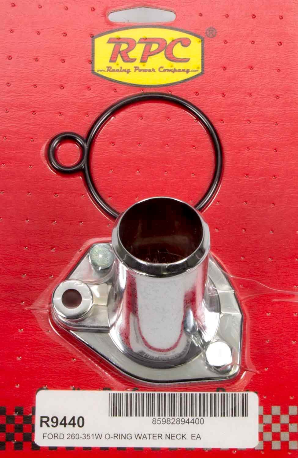 RACING POWER CO-PACKAGED 65-75 SBF Steel Water Neck Chrome RPCR9440
