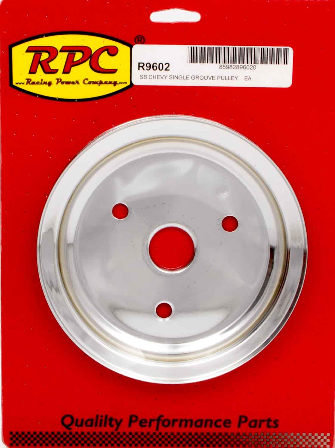 Racing Power Co-Packaged Chrome Steel Crankshaft Pulley SBC Short Wp 6.8 MPN RPCR9602 For Chevy
