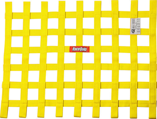 RACEQUIP Ribbon Window Net SFI Yellow RQP725035