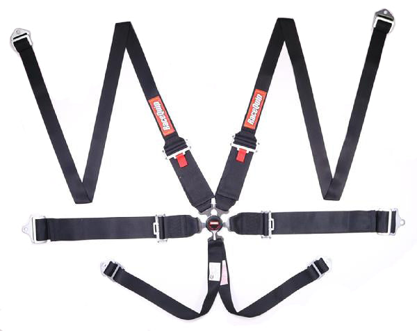 RACEQUIP 6pt Harness Camlock HNR Black SFI RQP746006