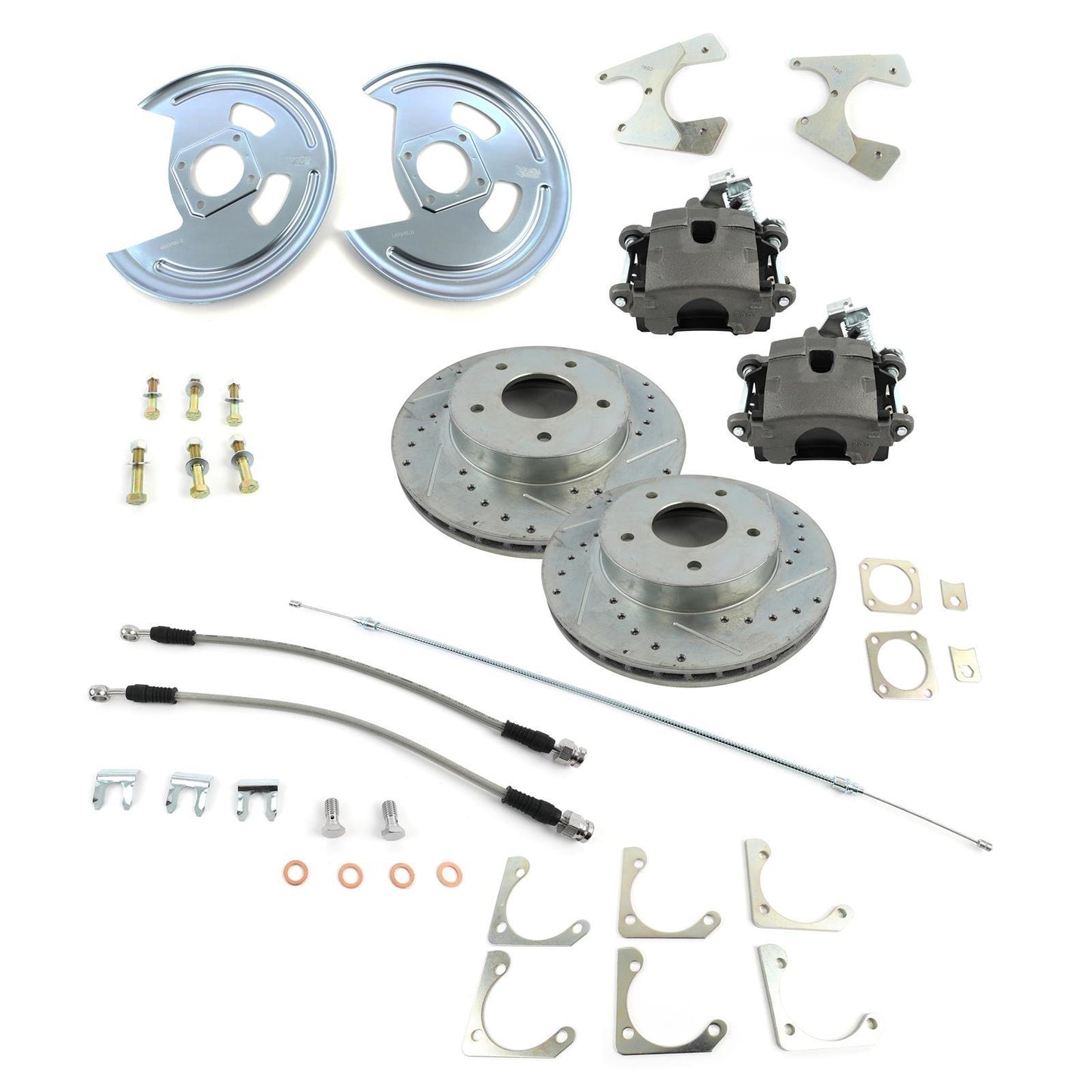 Right Stuff Detailing Disc Brake Conversion Rear w/Parking Brake MPN RSDAFXDS05 For GM A-Body, F-Body 1958-69