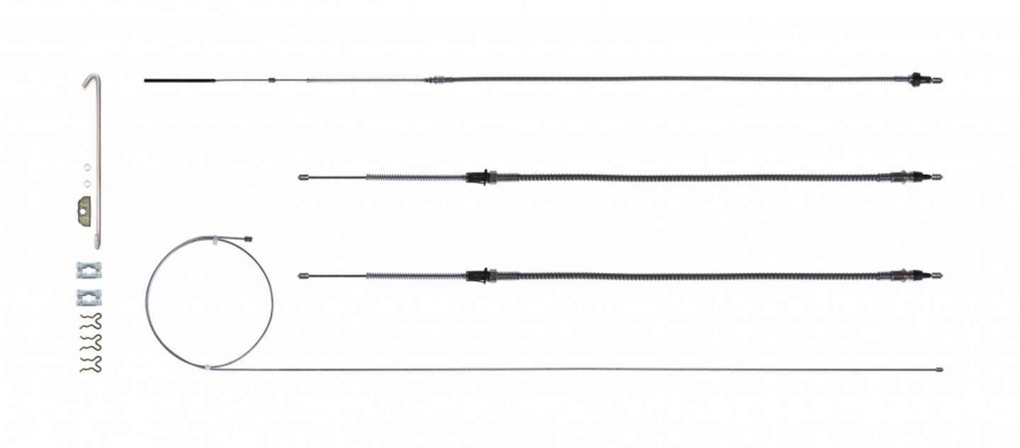 Right Stuff Detailing Brake Cable Set w/Hardwa re 68-69 Camaro MPN RSDRSBCF02 For GM F-Body 1968-69