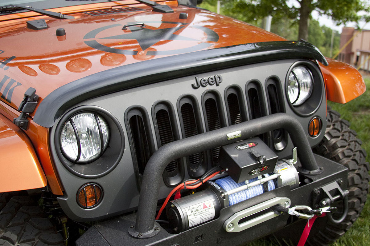 RUGGED RIDGE Wraparound Bug Deflector Smoke 07-18 Jeep Wran RUG11350.02
