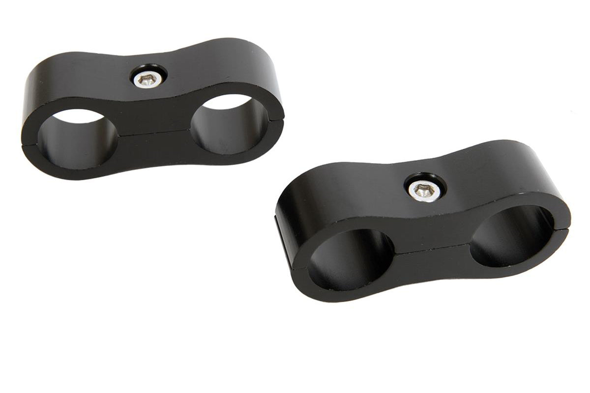 RUSSELL 6an Hose Separator - 2pk Black Anodized RUS654303