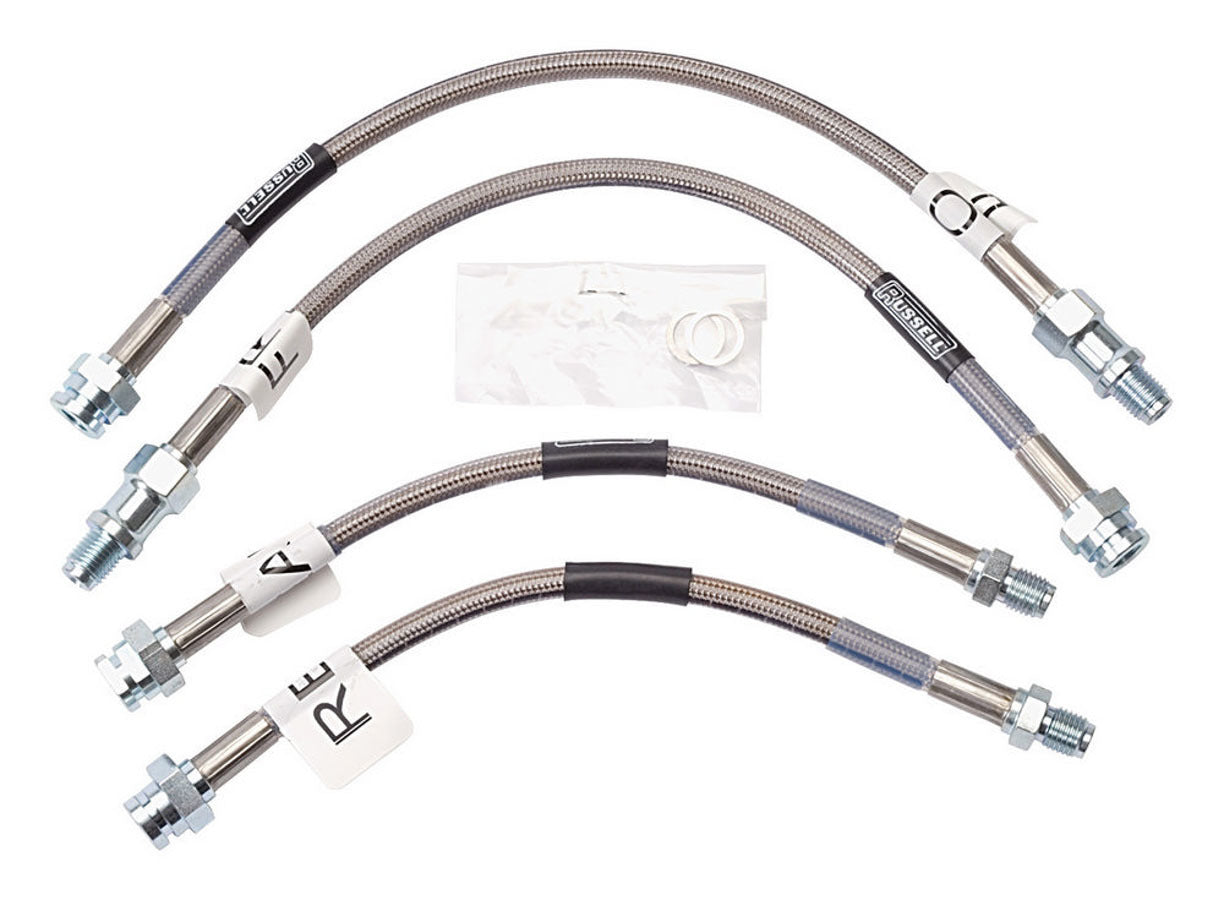 Russell S/S Brake Line Kit 63-82 Corvette MPN RUS692000 For Chevy Corvette 1963-82
