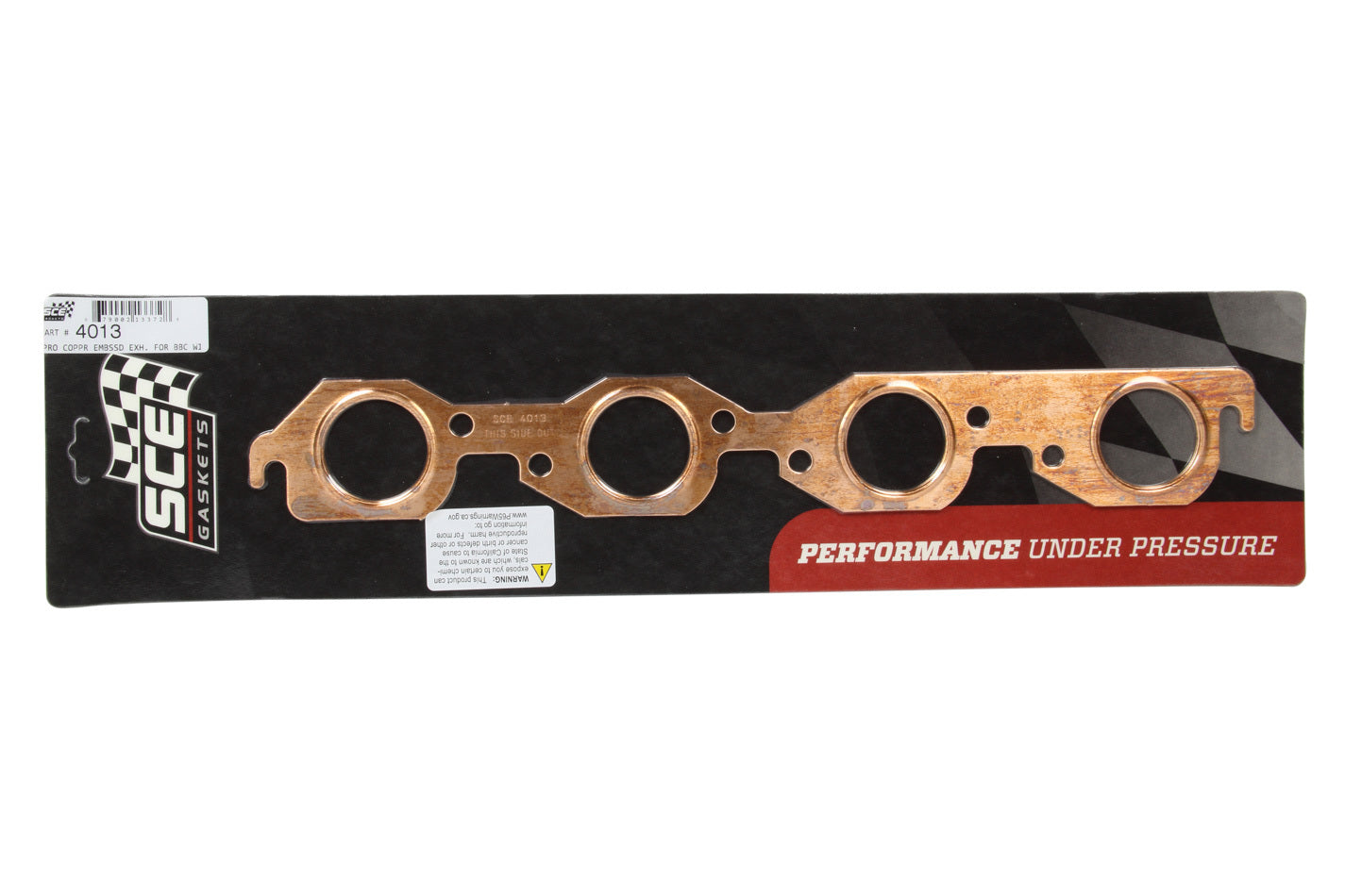 Sce Gaskets 1.875 Dia. BBC Copper Embossed Exhaust Gasket MPN SCE4013 For Chevy