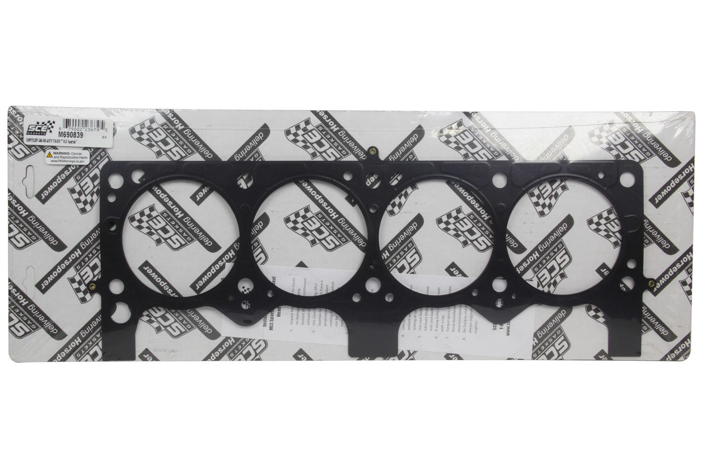 Sce Gaskets Spartan MLS Head Gasket SBM 4.080 x .039 MPN SCEM690839 For Mopar