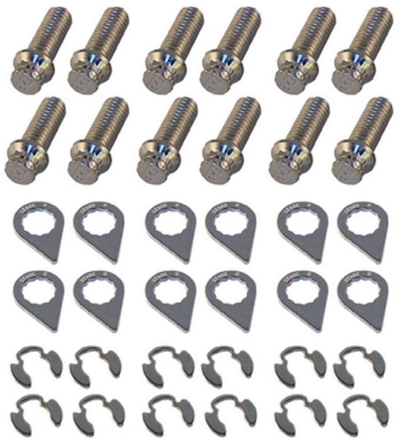 Stage 8 Fasteners Header Bolt Kit - 12pt. 3/8-16 x 1in (12) MPN SGE8931 For Chevy, GM V6
