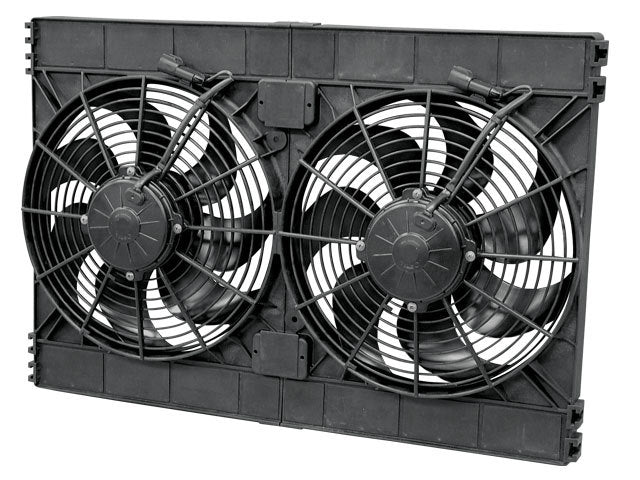 Spal Advanced Technologies Dual 12in Puller Fan Curved Blade 3168 CFM MPN SPA30102130